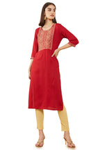 Soch Women Maroon Rayon Kurta