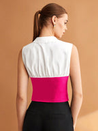 RARE Womens Solid Slim Fit Blouse (EP8173A_Hot Pink