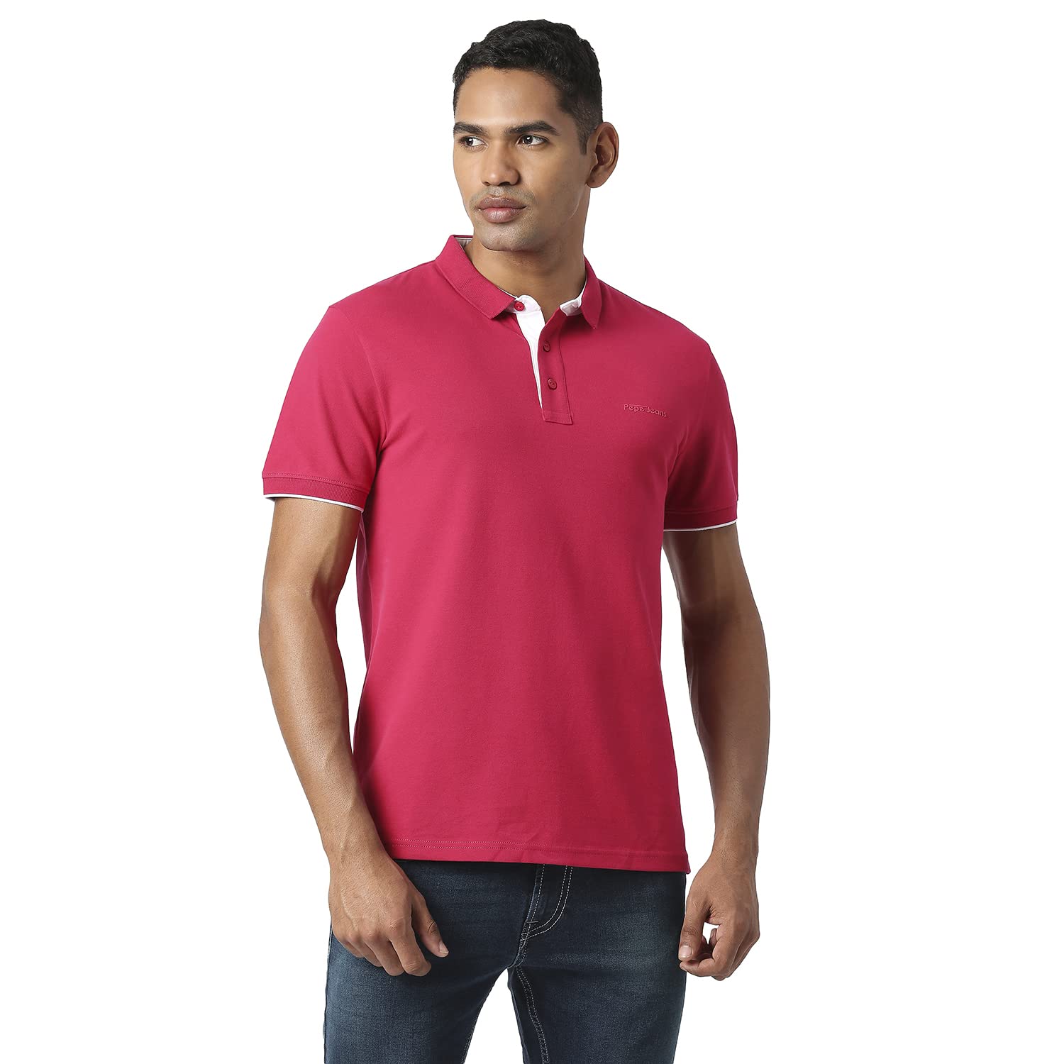 Pepe Jeans MenS Regular Fit T-Shirt (Pm542031357M_Fuschia