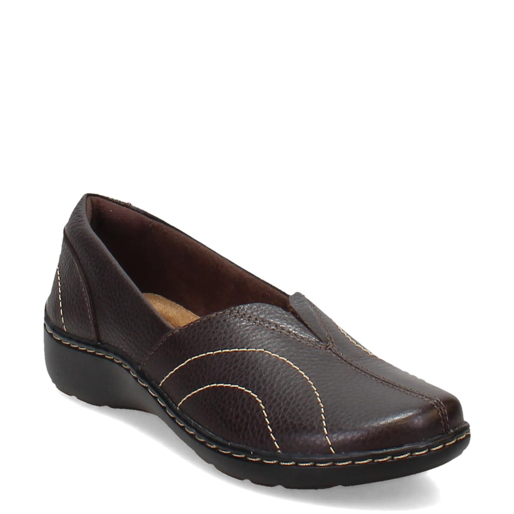 Clarks Cora Meadow Casual Slipon Womens Slip On 8 CD US Dark Brown