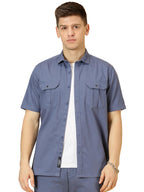 Thomas Scott Mens | Half Sleeve | Double Pockets | Solid | Regular Fit Plus Size | 100% Cotton | Spread Collar | Casual Shirts (