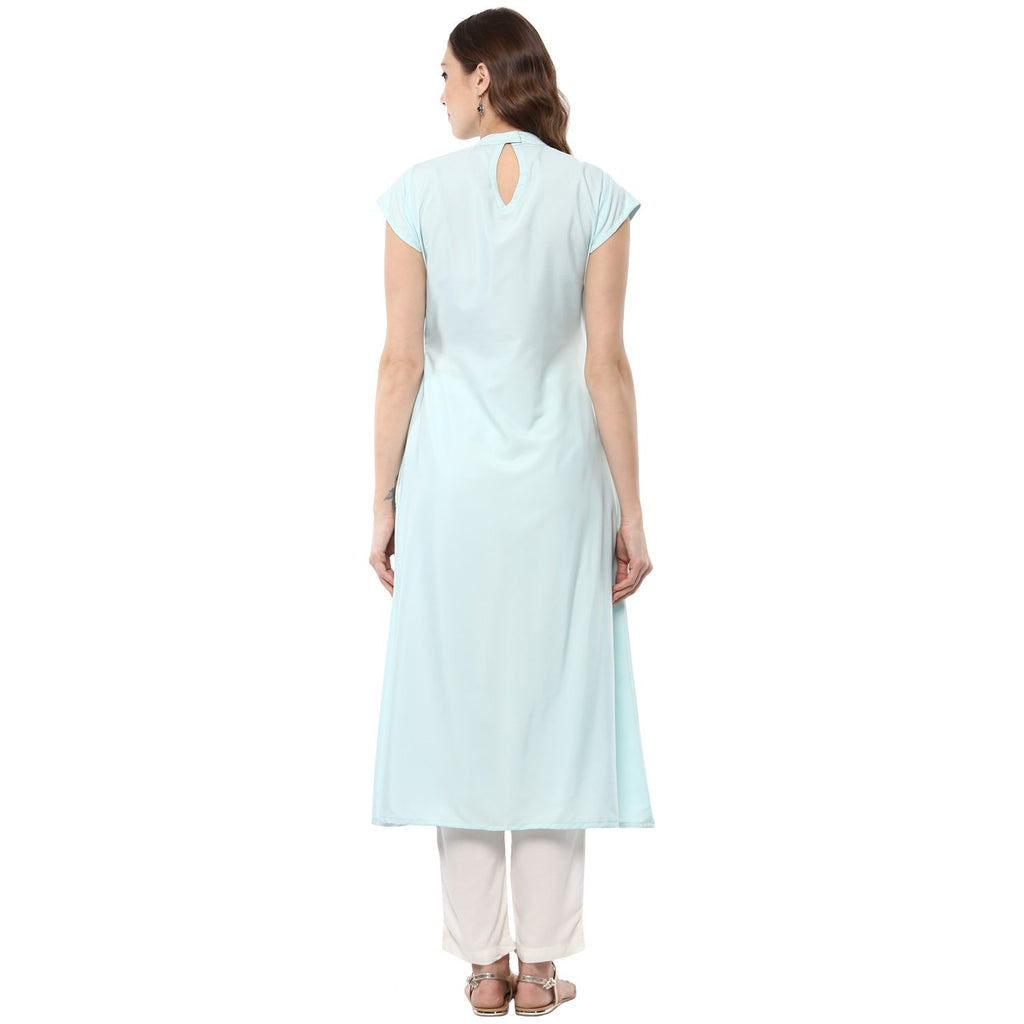 Ziyaa Straight Women'S Multi Color Crepe Kurta