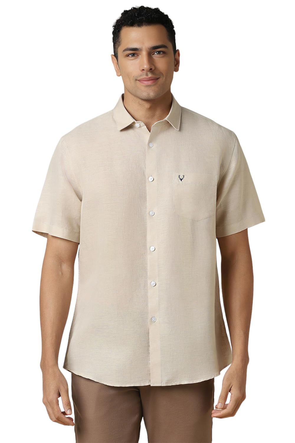 Allen Solly Men Slim Fit Casual Half Sleeve Short Sleeve Shirt