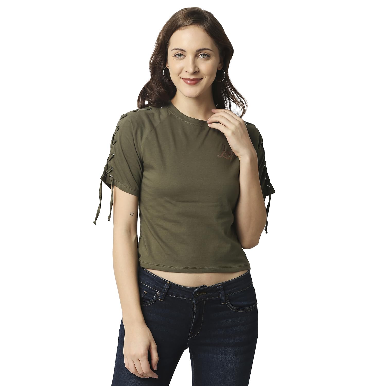 Pepe Jeans WomenS Western T-Shirt (Pl505269_Green Xl)