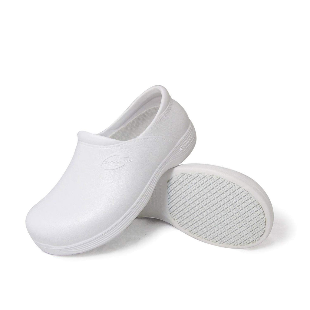 Genuine Grip 3805-6M Mens Slip-Resistant Injection Clogs  White - Size 6