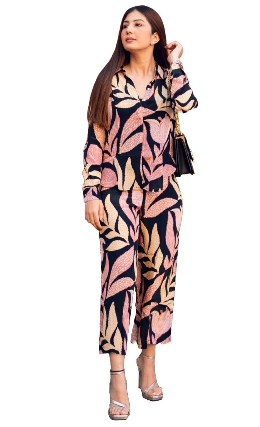 GoSriKi Womens Cotton Blend Printed Ethnic Co-ord Set (Badima Black-GS_XL_Black_X-Large)