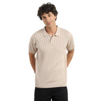 Nobero MenS Self Design Regular Fit Polo Shirt (1M-Twpo-R0017_Moonlight