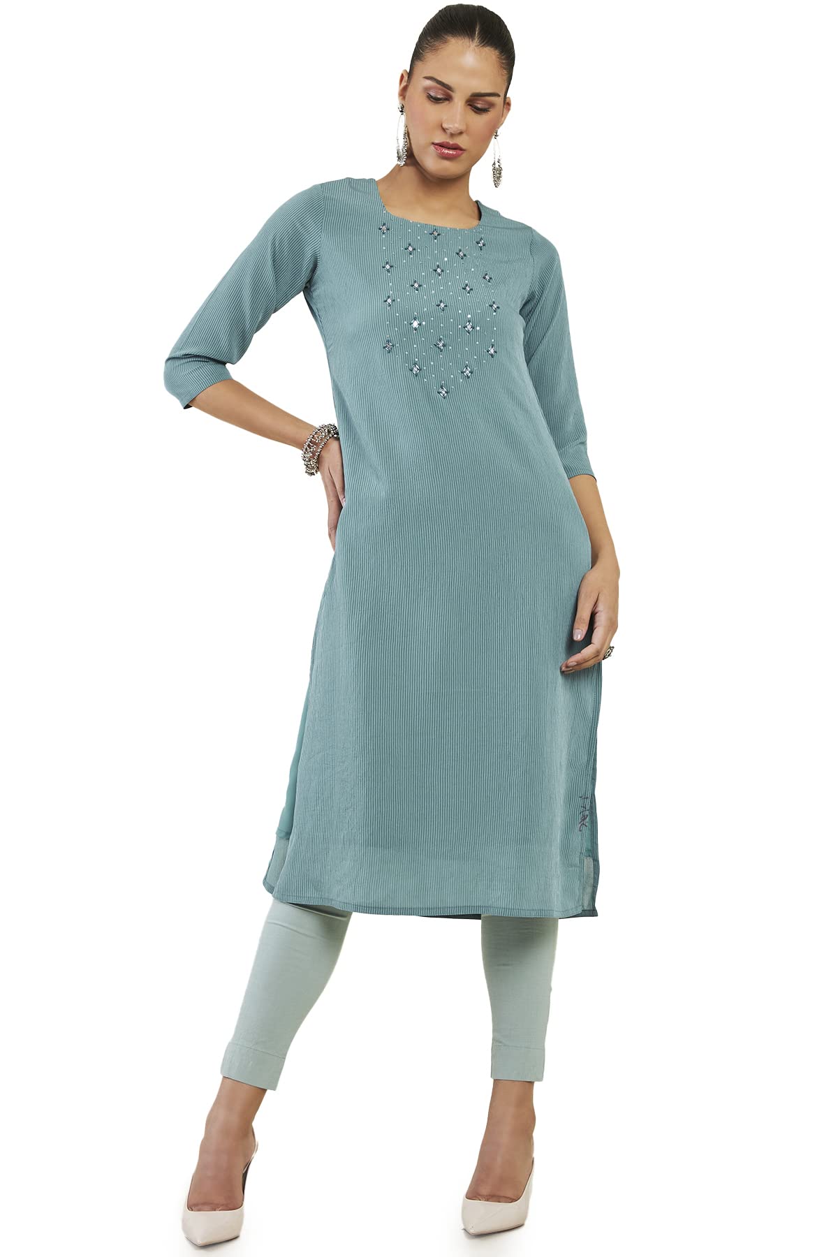 Soch Women Viscose Stripes Kurta