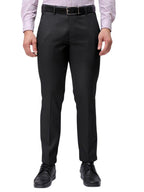 The Indian Garage Co Mens Slim Fit Self Design Formal Trousers Pants