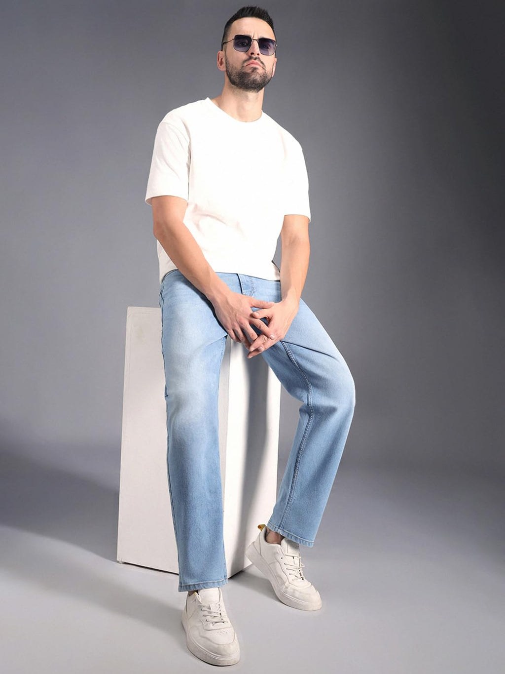 High Star MenS Regular Jeans (Hsmjns1889_Ig4_Blue_1