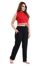 Fabme WomenS Hosiery Cotton Pyjama With Elegant Drawstring Black