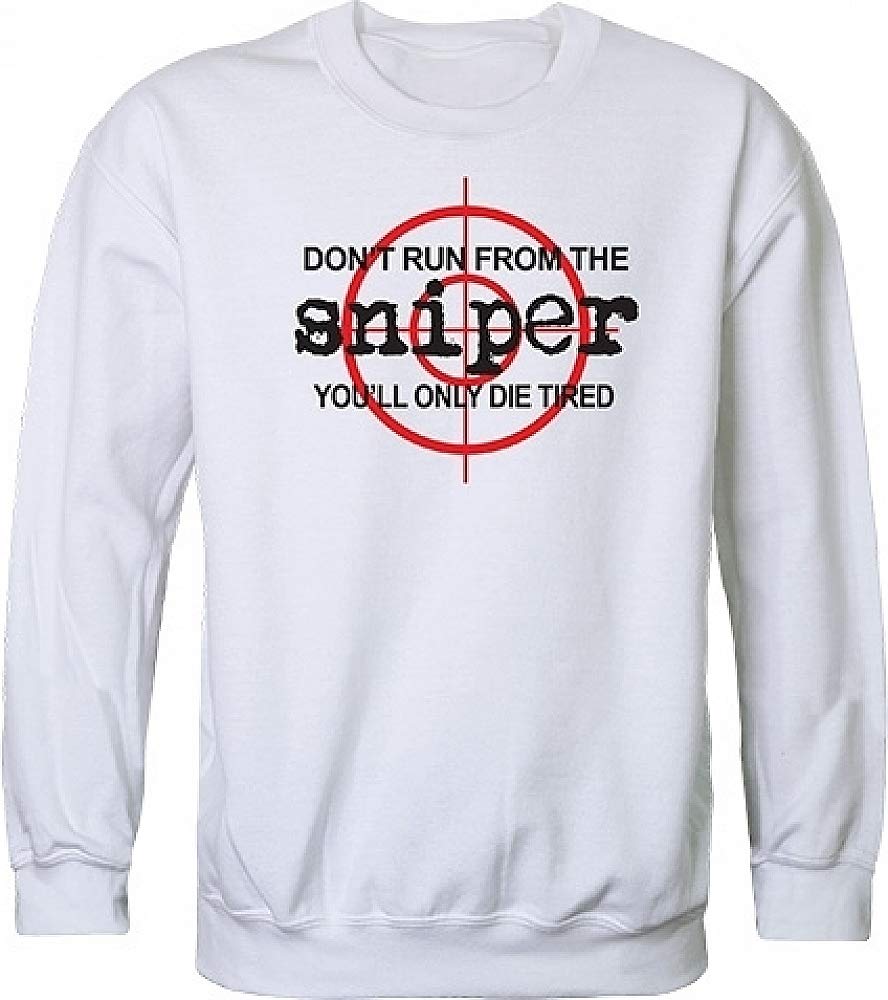 Graphic Crewneck, Sniper, White, L