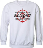 Graphic Crewneck, Sniper, White, L