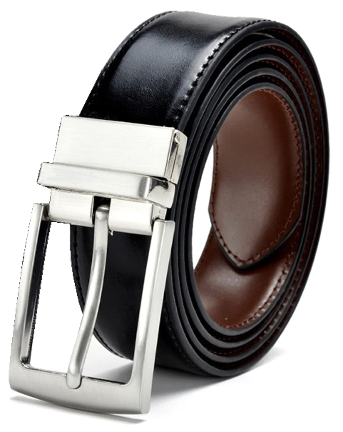 Zoro MenS Vegan Leather Reversible Belt For Men | (Black/Brown) | Formal/Casual 46