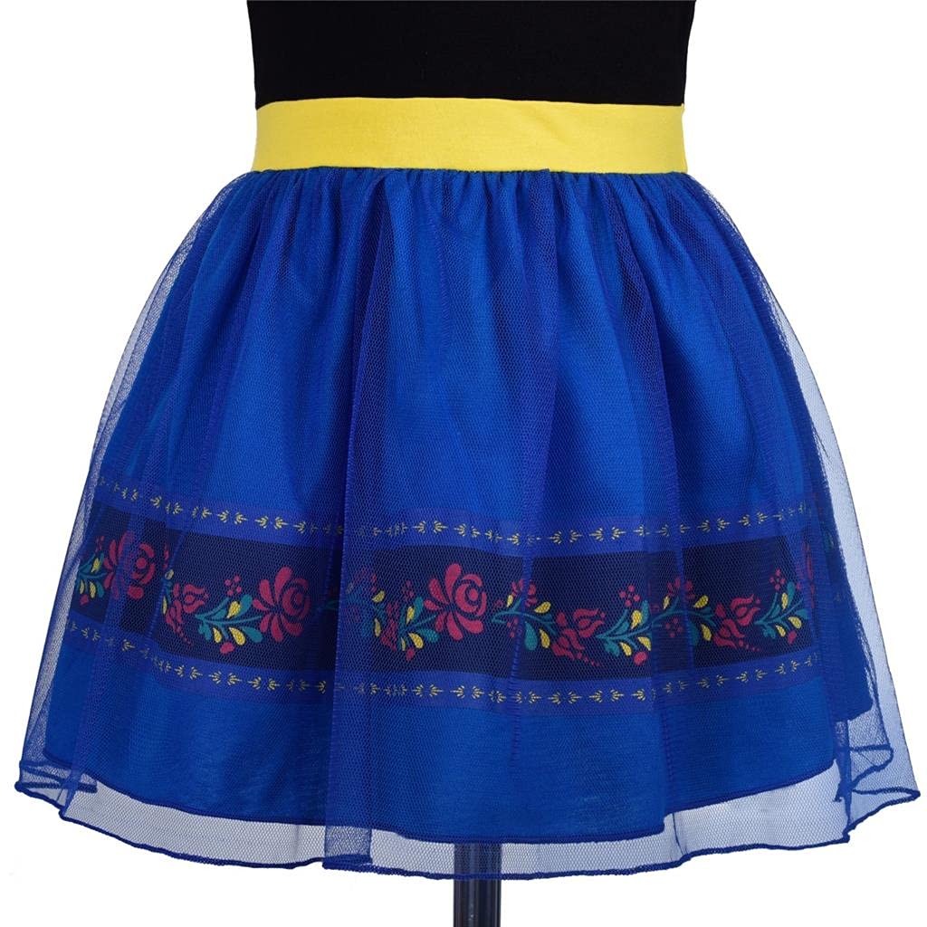 Dressy Daisy Ice Princess Dress Up Clothes Halloween Fancy Party Tulle Skirt Summer Outfit with Cape for Baby Girls Size 12-24 M