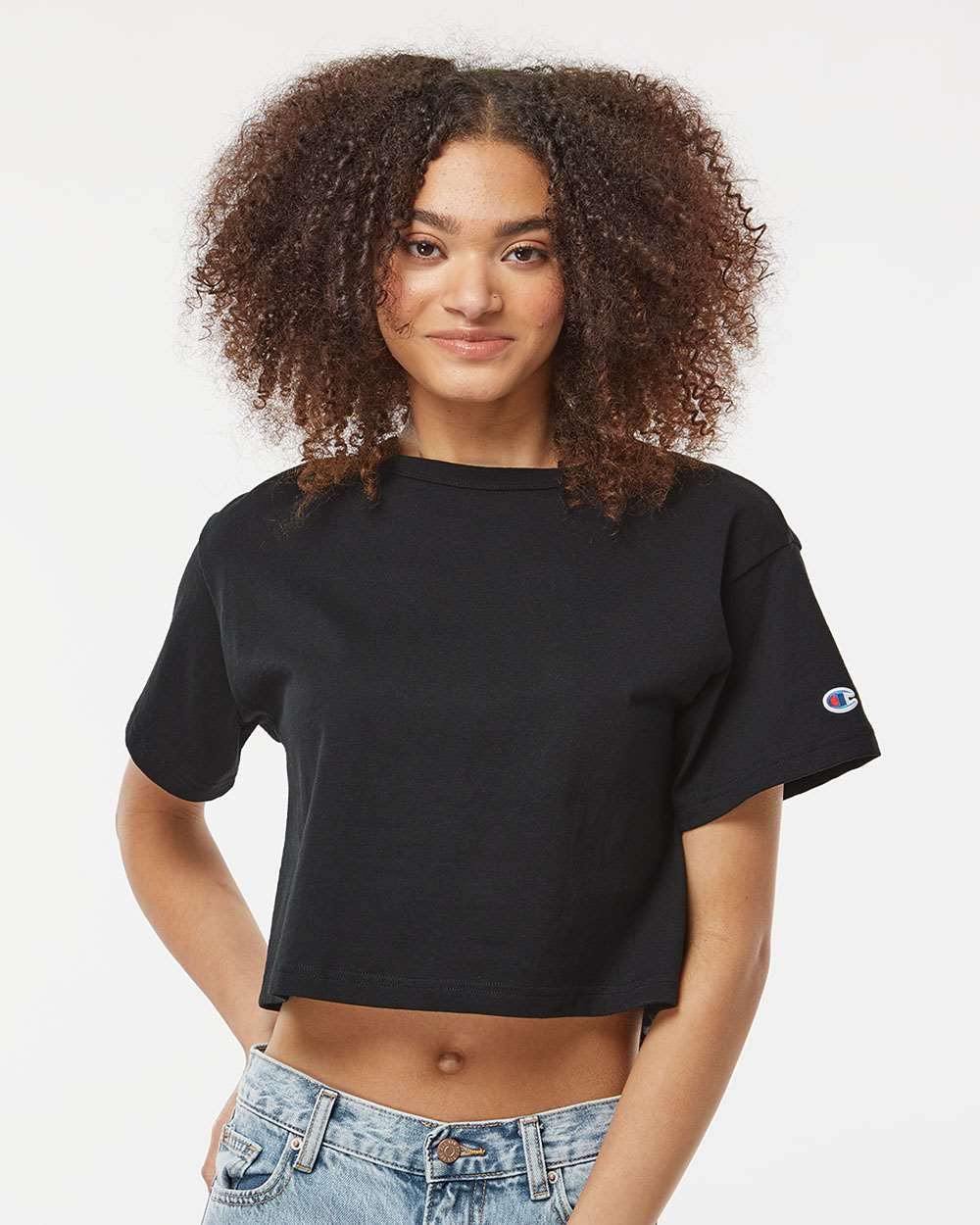 Ladies cropped Heritage T-Shirt - BLAcK - XS(D0102H7D9K6)