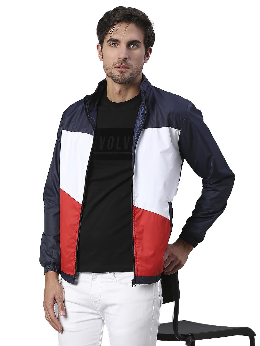 Dennis Lingo Polyester Regular Fit Full Sleeves MenS Color Block Shell ...