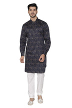 Manyavar MenS Kurta (Ml11895A-306-L_Navy Blue_L)