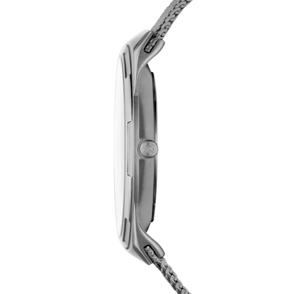 Skagen Men's Melbye Three-Hand Day Date Charcoal Gray Titanium Mesh Band Watch (Model: SKW6007)
