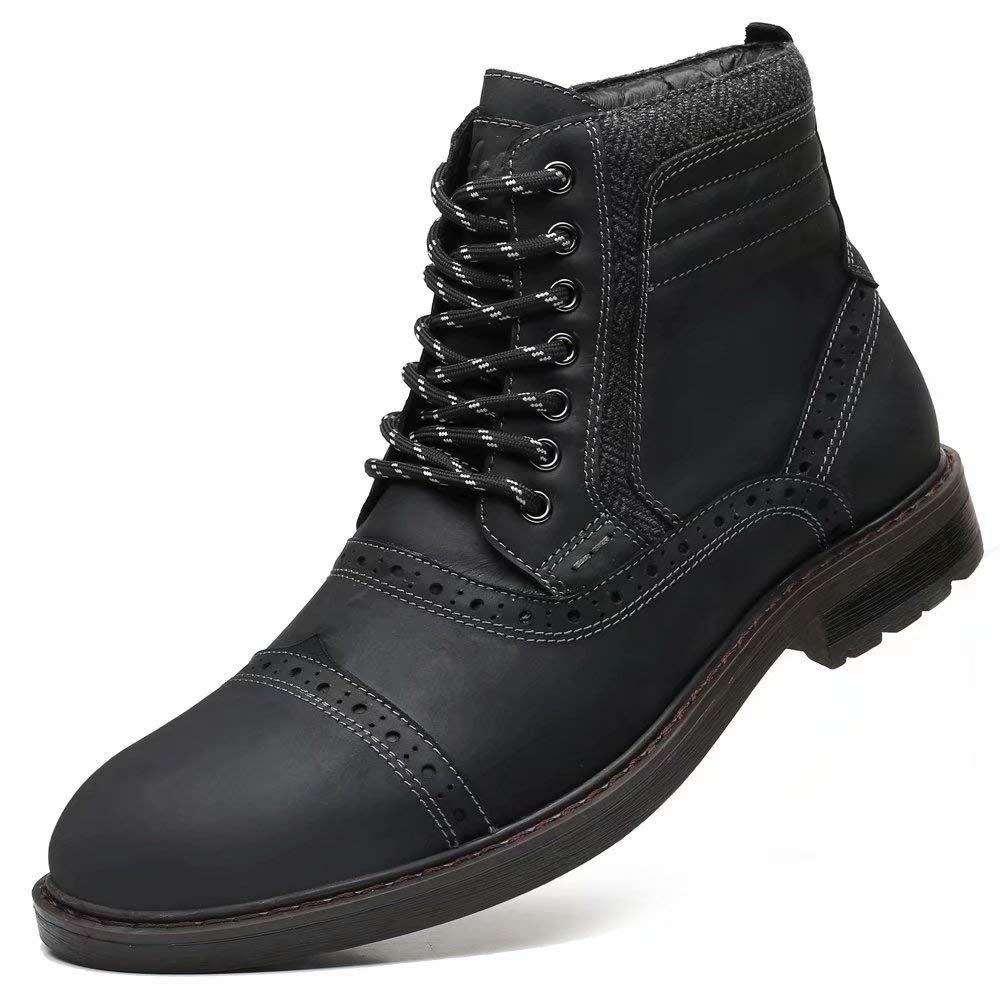 Arkbird Leather Oxfords, Stylish and Comfort Chelsea Ankle Boots with Zipper