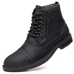 Arkbird Leather Oxfords, Stylish and Comfort Chelsea Ankle Boots with Zipper