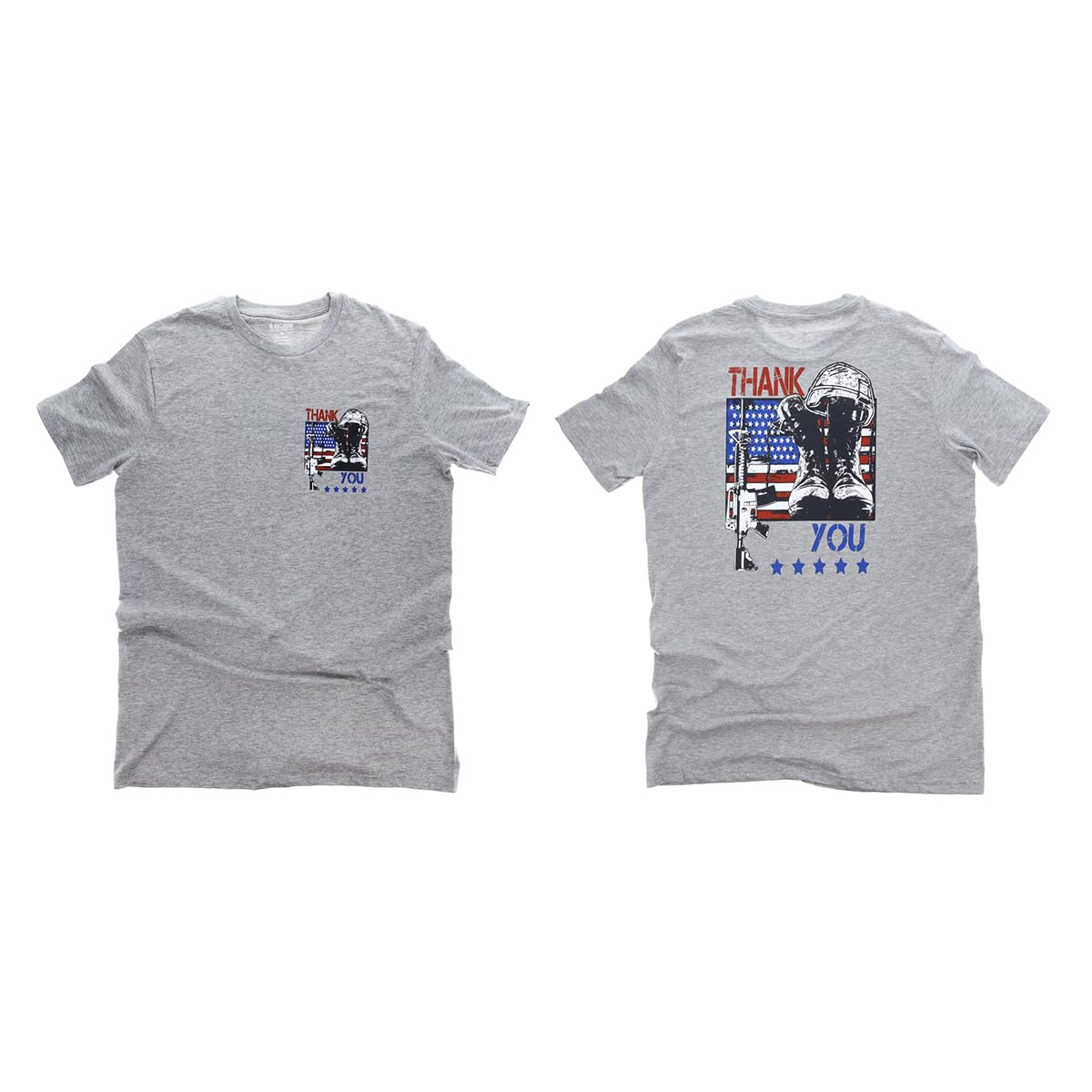 Thank You Veteran Gray Short Sleeve Tee