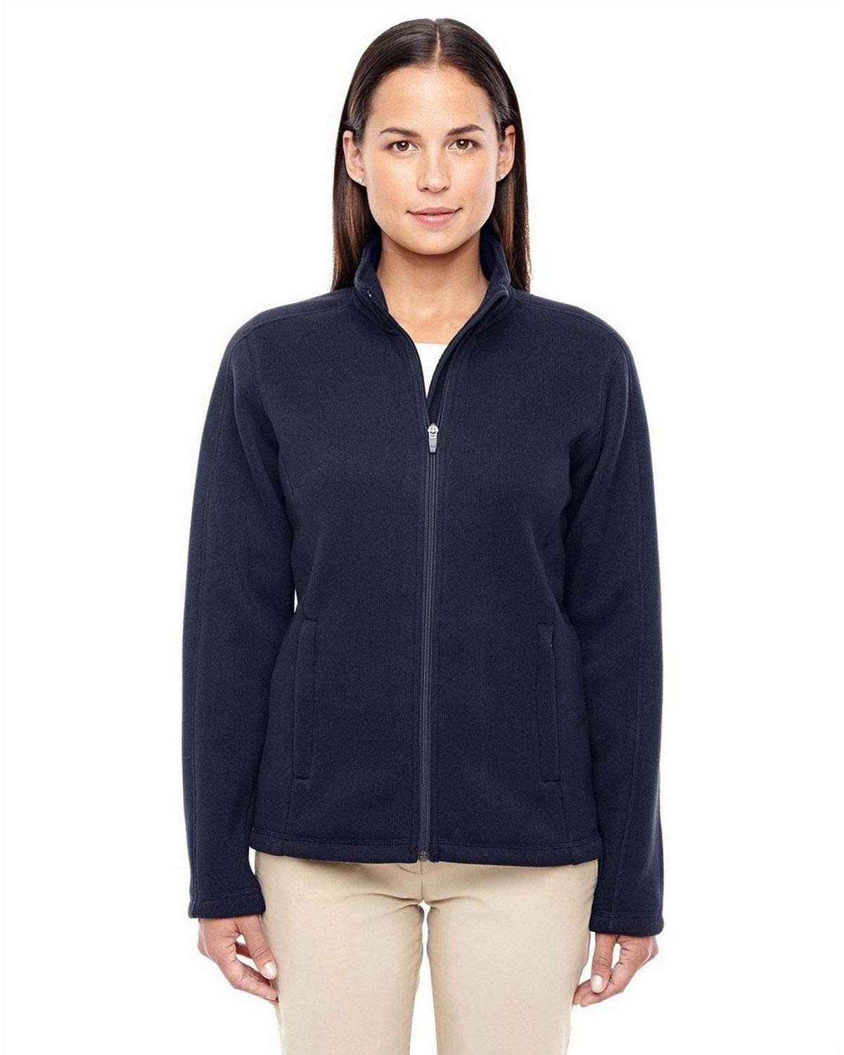 Ladies Bristol Full-Zip Sweater Fleece Jacket - gREY HEATHER - XS(D0102H7NJZX)