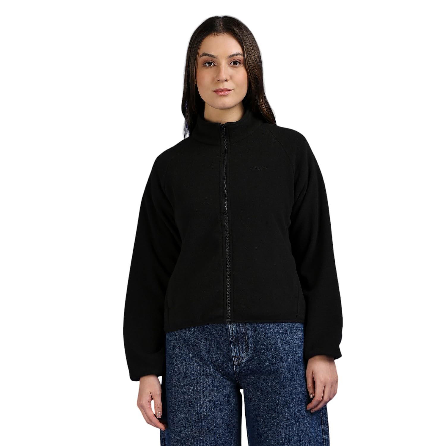 Black High Neck Full Sleeve Jacket
