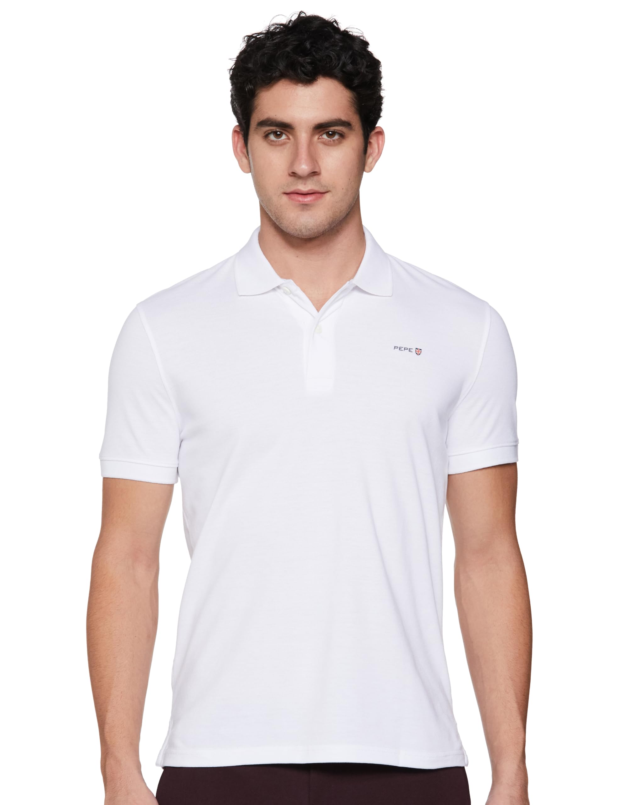 Pepe Jeans MenS Polycotton Regular Fit Polo Shirt (Pm542087_White Large)