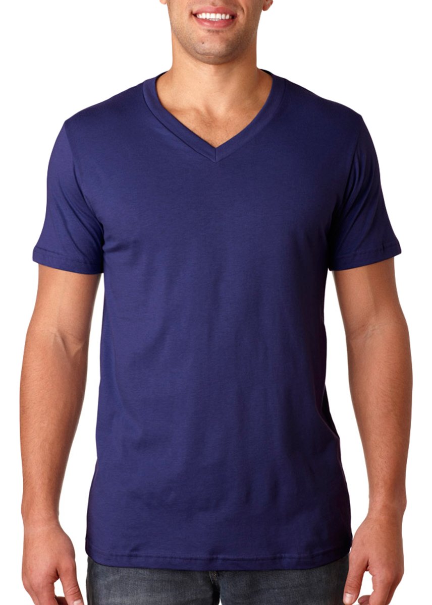 Unisex Jersey Short-Sleeve V-Neck T-Shirt - TRUE ROYAL - XS(D0102H7WcYP)