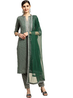 Libas WomenS Cotton Blend Salwar Suit Set (Gs750_Green_S)