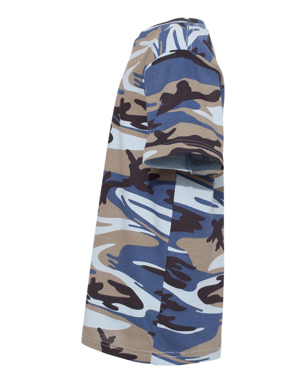 Youth camo T-Shirt - BLUE WOODLAND - XS(D0102H7MYDJ)