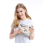 FITINI Makeup Bag Flamingo Travel Small Portable Cosmetic Organizer Pouch for Women Girls Zipper Waterproof Clutch Toiletry Stor