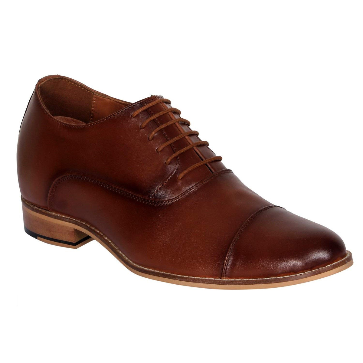 Celby Dark Tan Oxford Style Formal Shoes with Hidden HeelStylish, Comfortable, and Durable Footwear for Everyday Wear 7