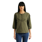 Pepe Jeans WomenS Relaxed Fit T-Shirt (Pl505917_Olive Green