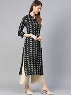 Varanga Women'S Cotton Kurta Set (Nv_Srk5000160-S_Black_S)