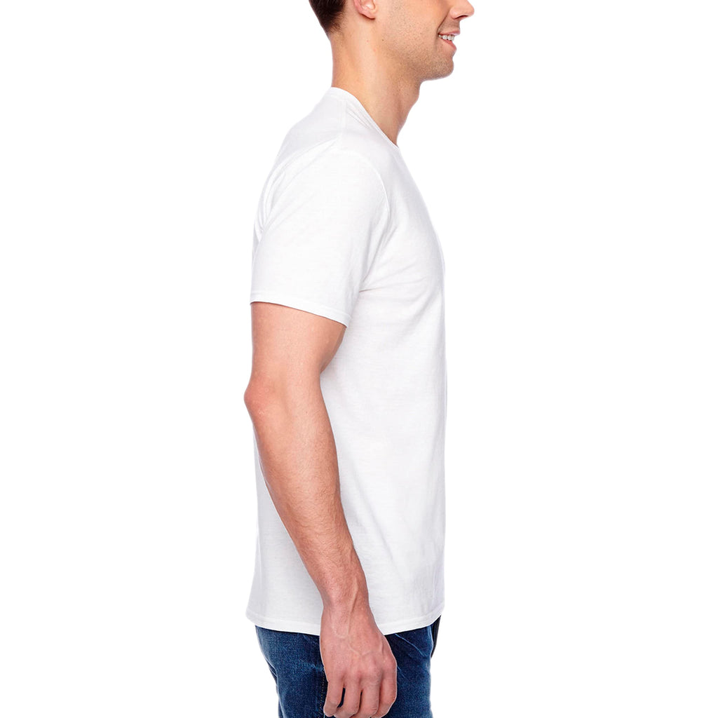 Fruit of the Loom mens Premium Tag-free Cotton Undershirts (Regular and Big & Tall) Undershirt, Regular - Crew 4 Pack White, X-L