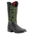 Ferrini 9039304060B Ladies Print Caiman Square Toe Black Boots 6B
