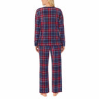 Nautica Womens Pajamas - Cozy Silky Fleece - 2 Piece Long Sleeve Winter Sleepwear Set for Women, Celebrate Plaid, Medium