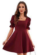 Leriya Fashion WomenS Lycra Casual Mid-Thigh Length Dress (Lf-W.Dress-Wd1243_Red