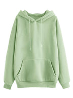JUNEBERRY Womens Solid Regular Fit Cotton Blend Hooded Neck Sweatshirt (JB_W02_Pista_L_UL_Light Green
