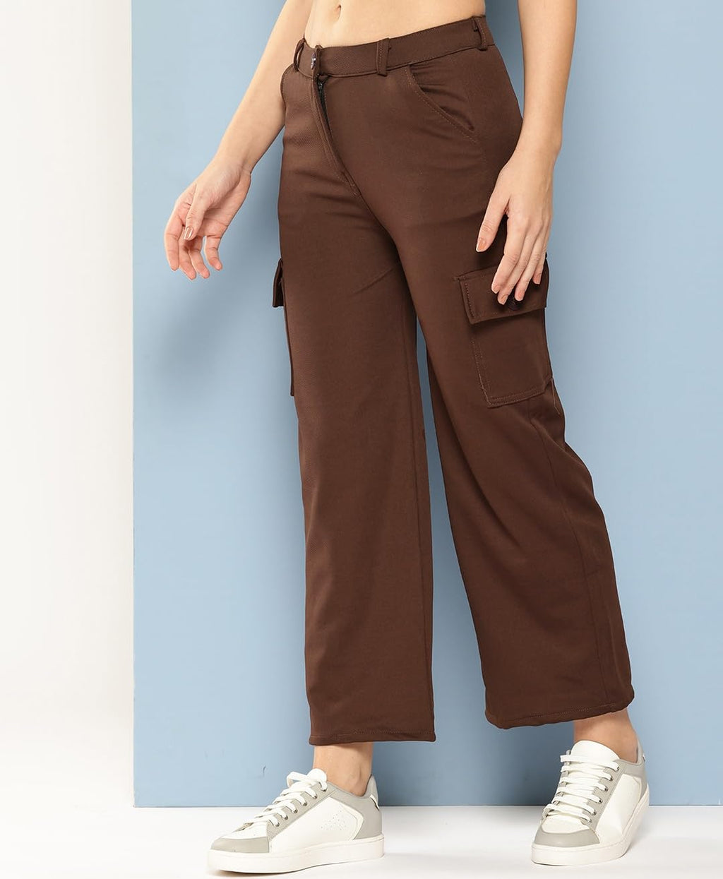 Aarika Girls Casual Wear Brown Colour Solid Nylon Pant (9-14 Years)