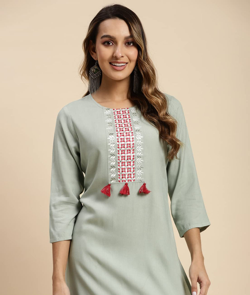 Rangita Women Rayon Straight Kurti