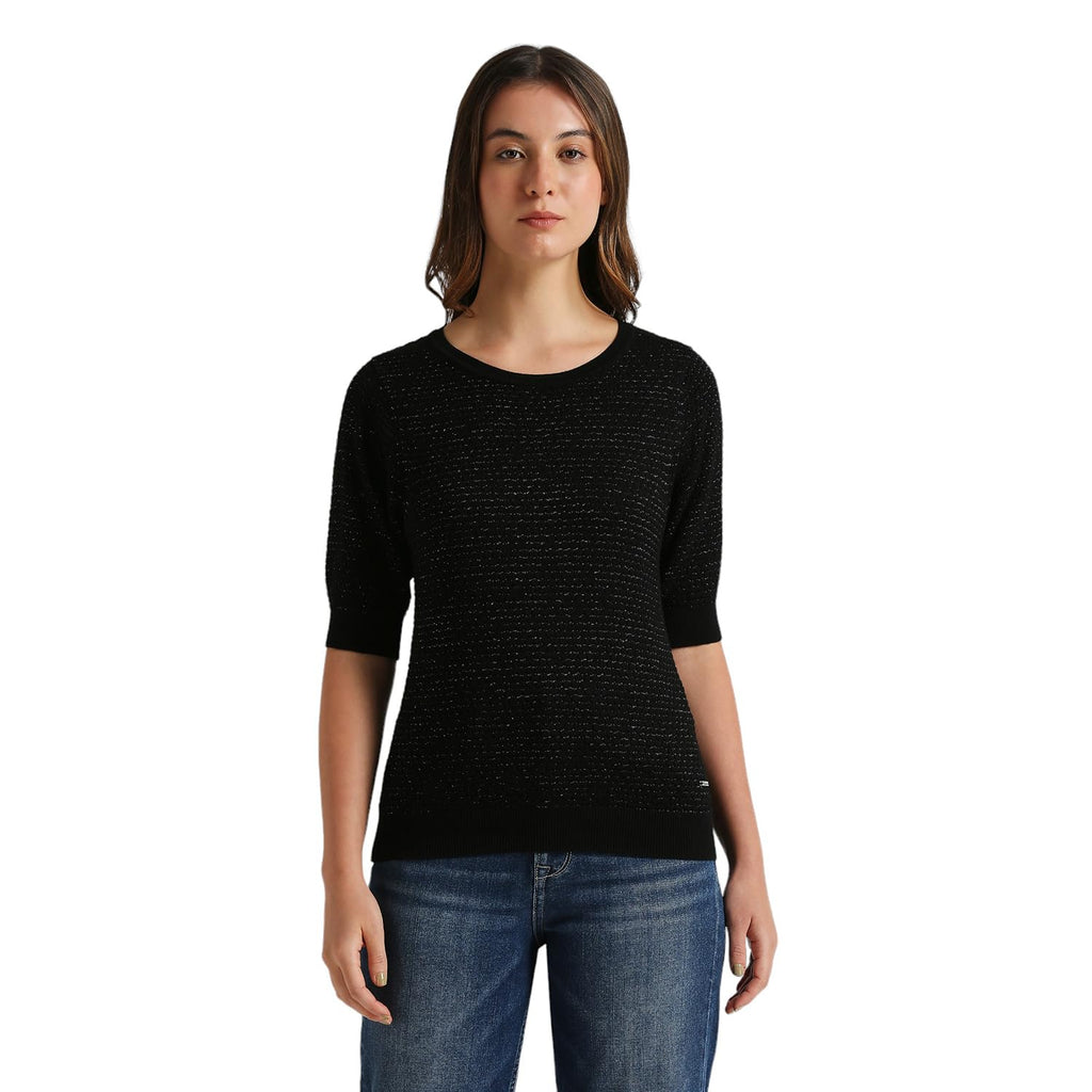 Pepe Jeans WomenS Regular Fit T-Shirt (Pl702301_Black