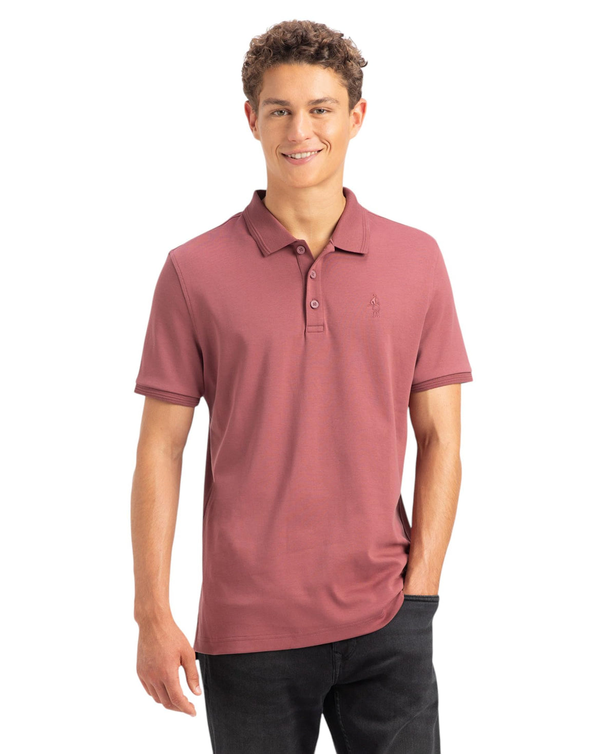 Jockey 3912 MenS Super Combed Cotton Rich Solid Half Sleeve Polo TShirt_Wild Ginger_Xl