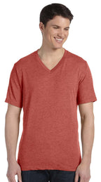 Unisex Triblend V-Neck T-Shirt - BLUE TRIBLEND - S(D0102H7WX3X)