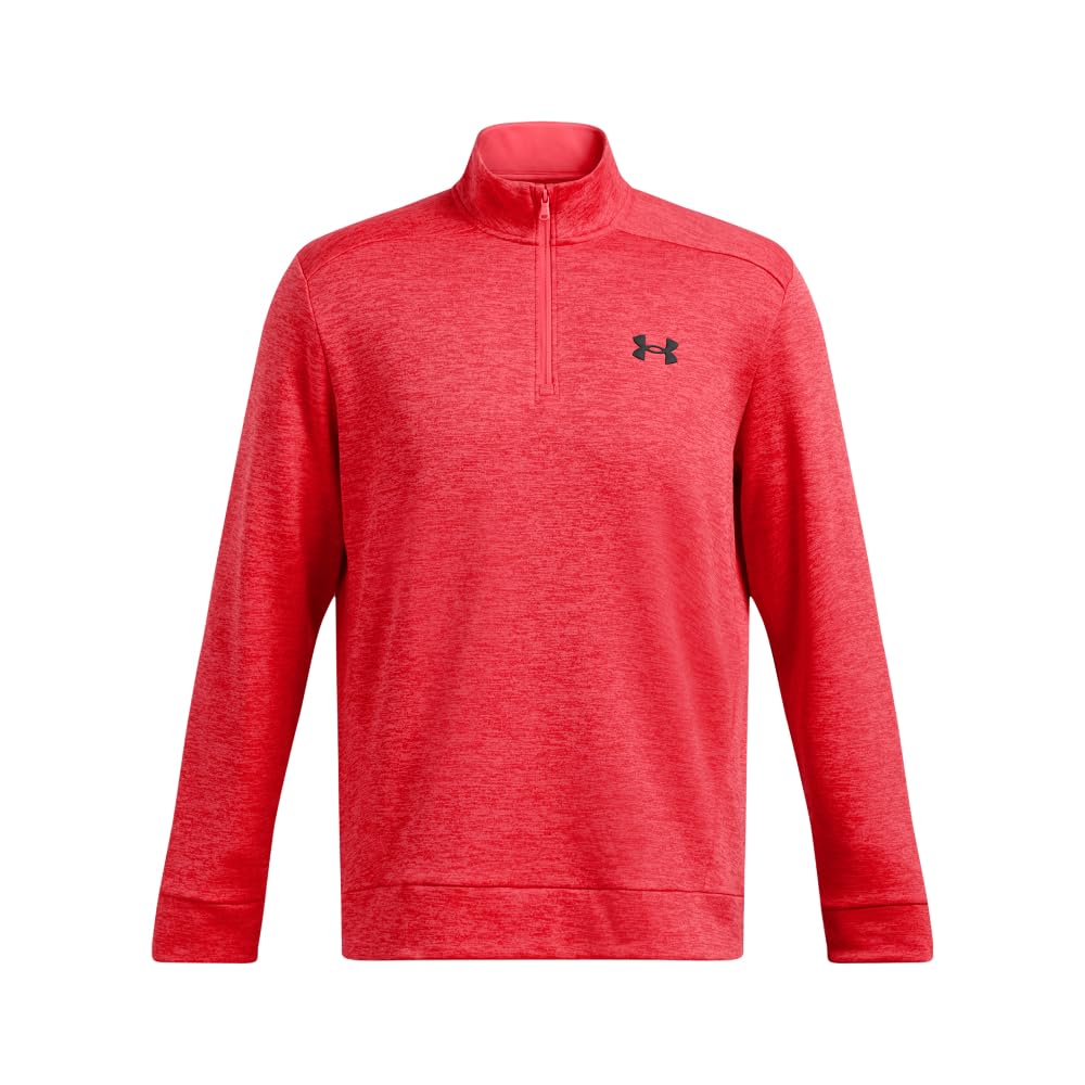 Under Armour Men's Armour Fleece Twist Quarter Zip, (713) Racer Red / / Black, X-Large