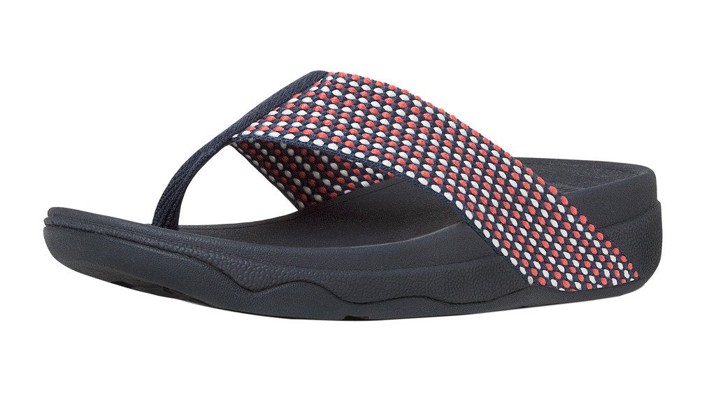 FitFlop Women's Surfa Flip-Flop, Midnight Navy Mix, US10