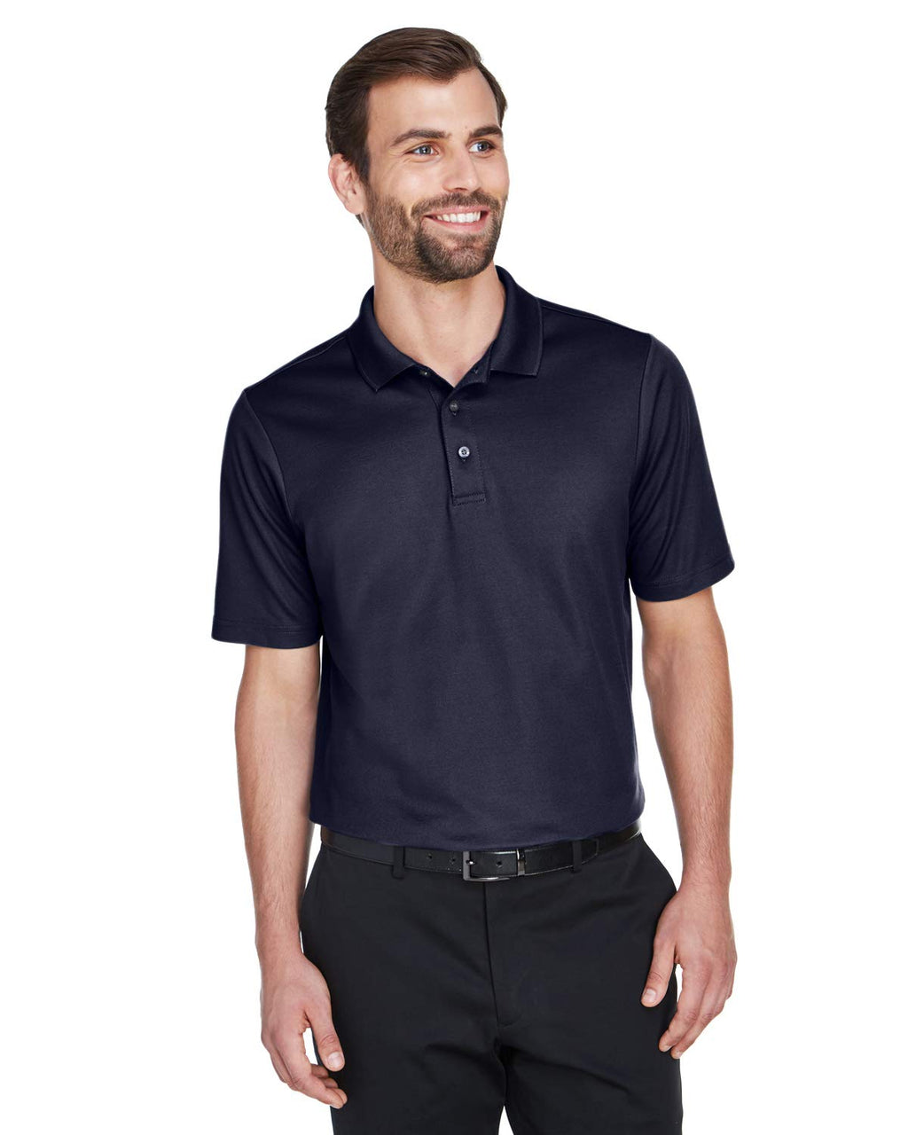 crownLux PerformanceMens Plaited Polo - gRAPHITE - 2XL(D0102H7NSD6)