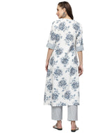 Stylum Women'S Printed Rayon A-Line Kurta (White)